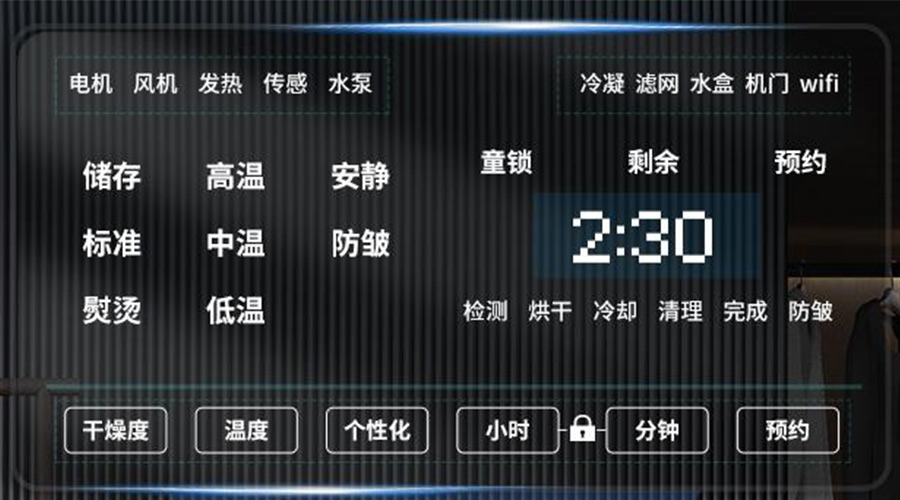 冷凝衣物烘干機擁有獨立大屏，實現(xiàn)智能快速烘干！