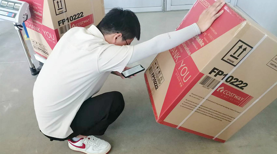 實(shí)況直擊！客戶北美COSTWAY開展衣物烘干機(jī)驗(yàn)貨